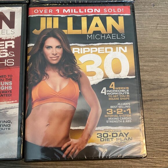 Lot of 6 Jillian Michaels Exercise Workout DVDs Killer Cardio Ripped in 30 Abs - Picture 7 of 10